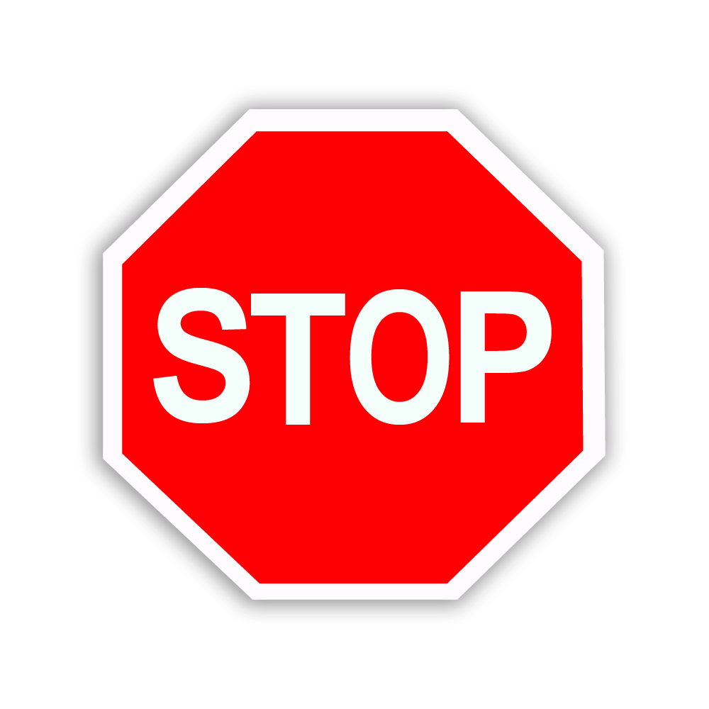 Panneau stop AB4 octogone rouge avec inscription STOP blanche signalisation routière